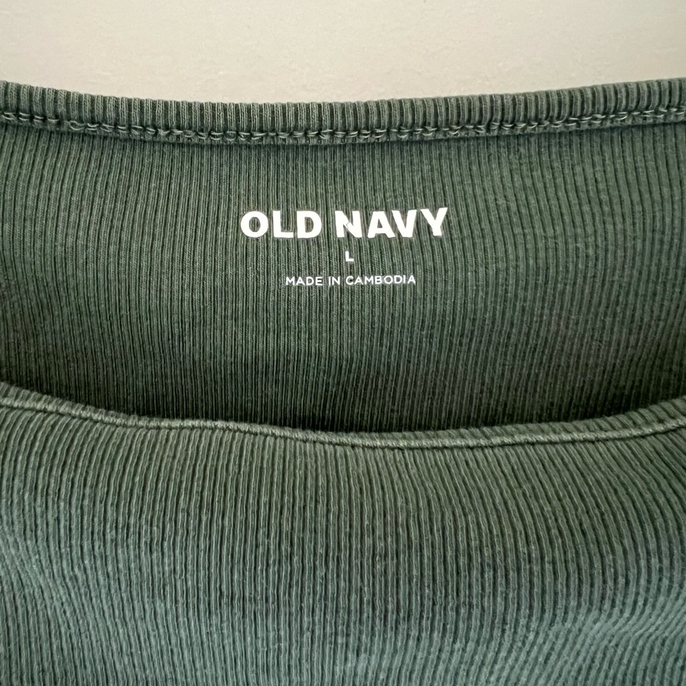 Bundle of 3 Old Navy cropped square neck tank tops green & pink women’s large - Picture 5 of 7